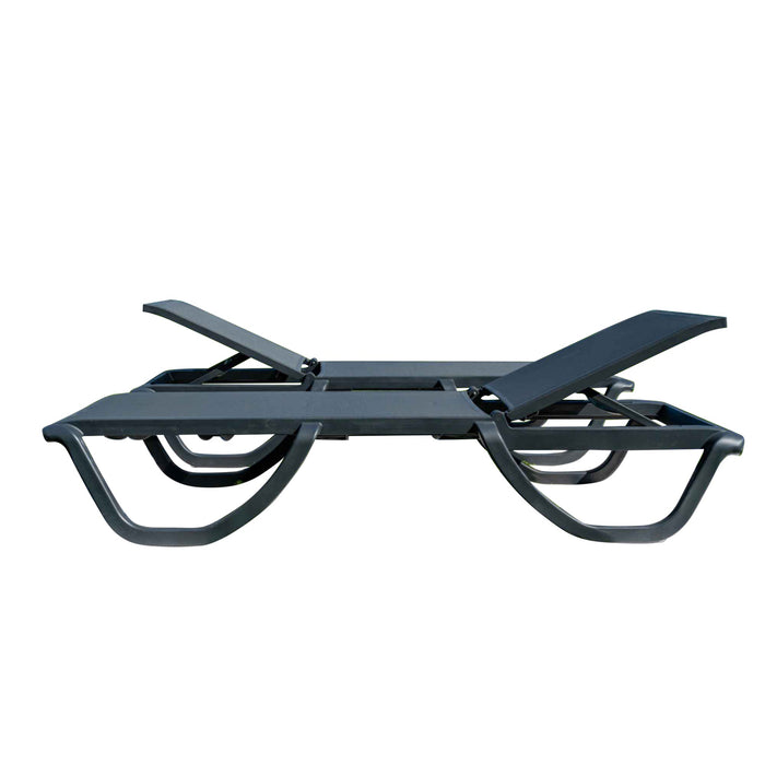 Florence Set of 2 Chaise Lounger - Anthracite - Anthracite Sling