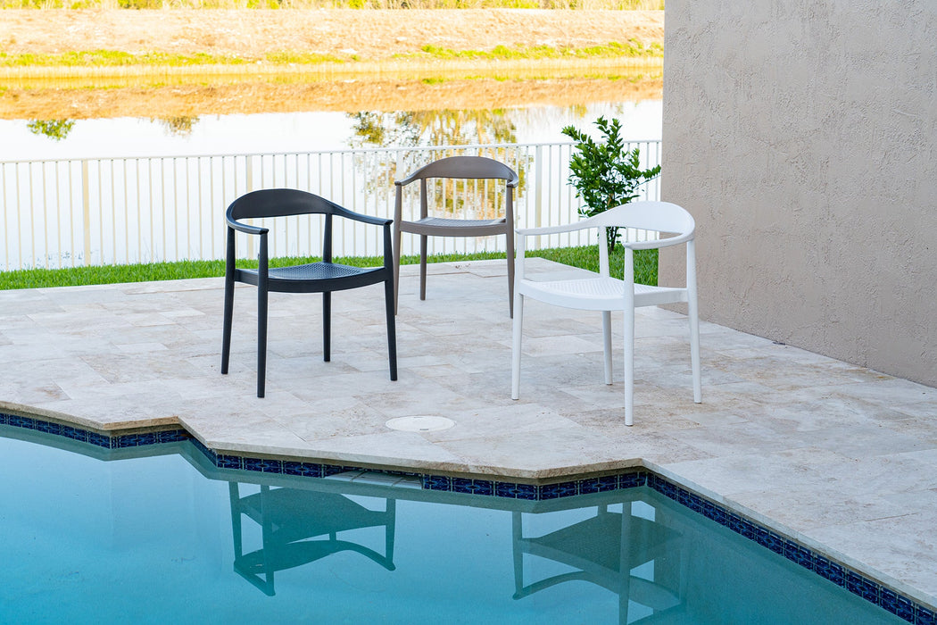 Kennedy Set of 2 Stackable Armchair-Cappuccino