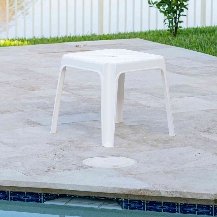 Lara Stackable End Table White