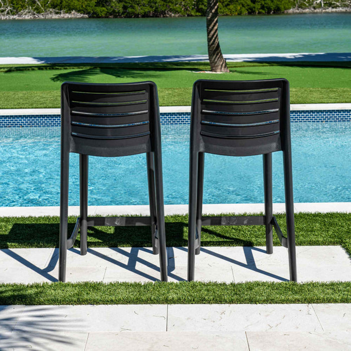 Leva Set of 2 Counterstools - Anthracite
