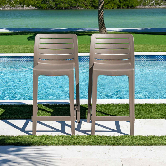 Leva Set of 2 Barstools - Cappucino