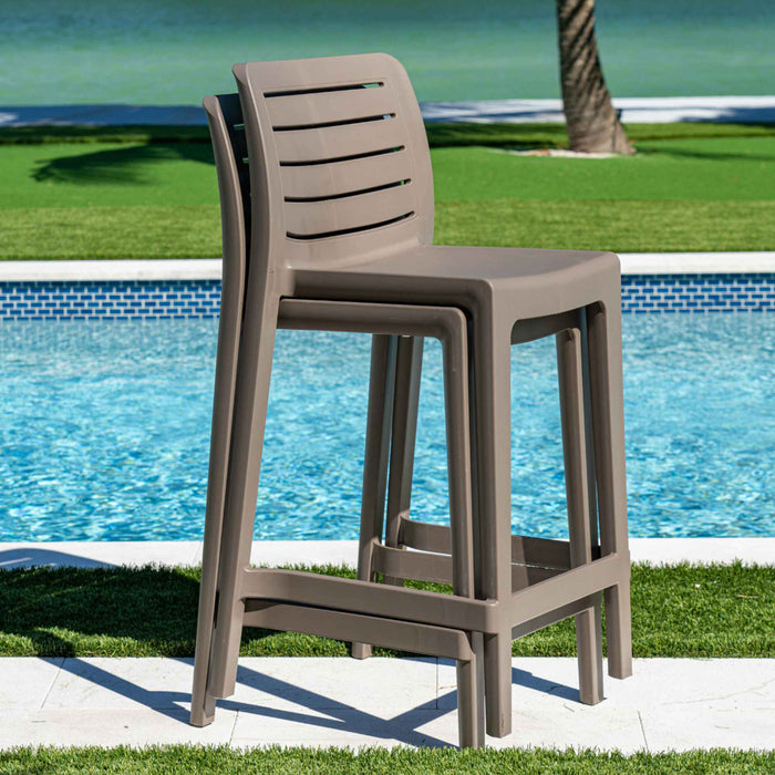 Leva Set of 2 Barstools - Cappucino