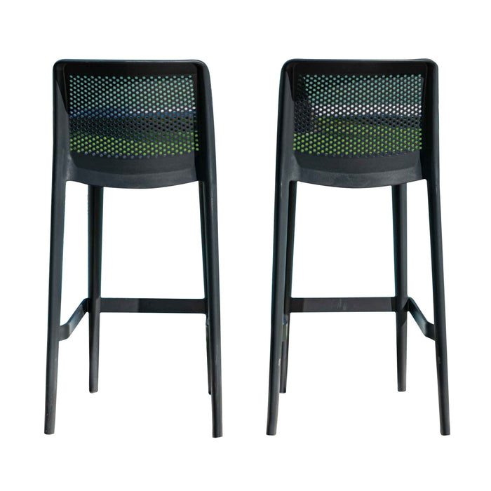 Lisa Set of 2 Barstools - Anthracite