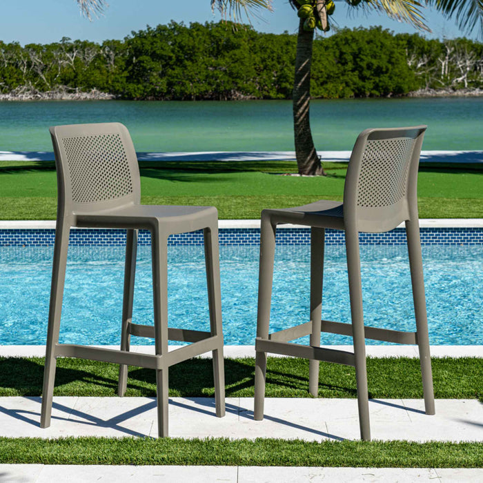 Lisa Set of 2 Barstools - Cappucino