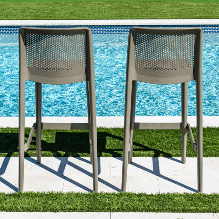 Lisa Set of 2 Barstools - Cappucino