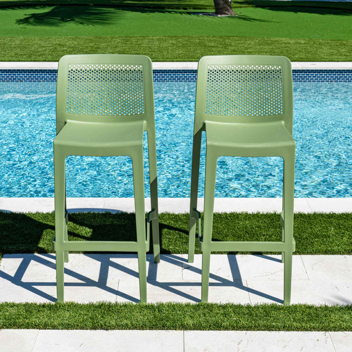Lisa Set of 2 Barstools - Green