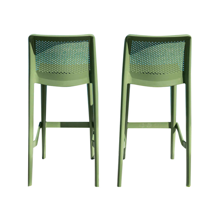 Lisa Set of 2 Barstools - Green