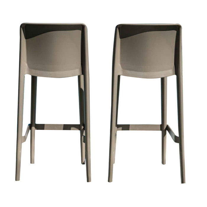 Luna Set of 2 Barstools - Cappuccino