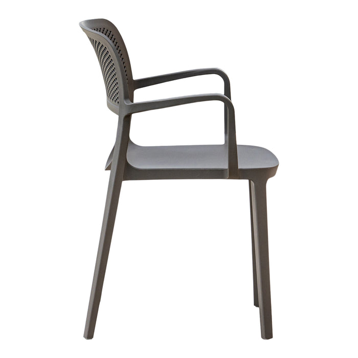 Mila Set of 2 Stackable Armchair-Cappuccino