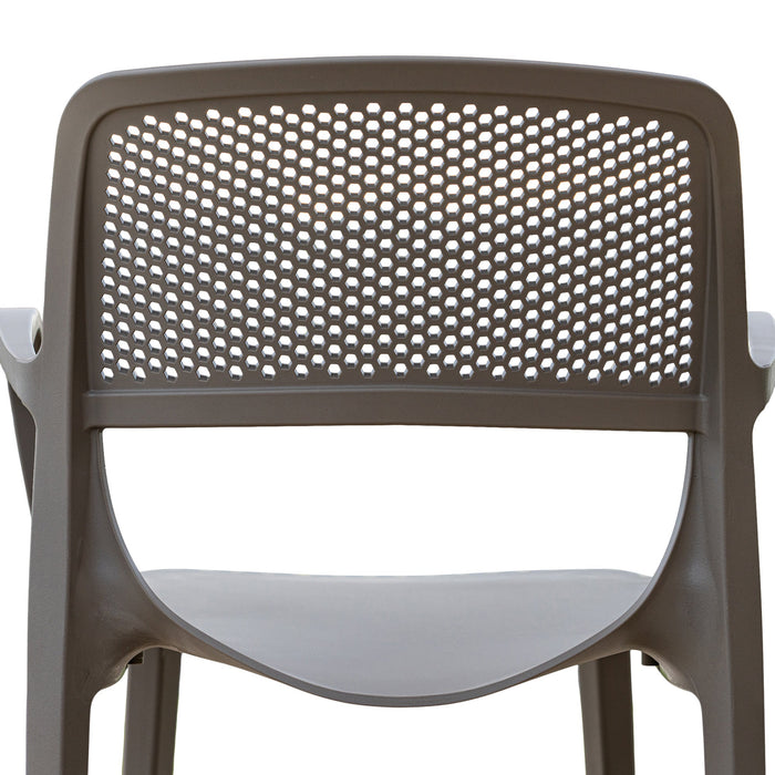 Mila Set of 2 Stackable Armchair-Cappuccino