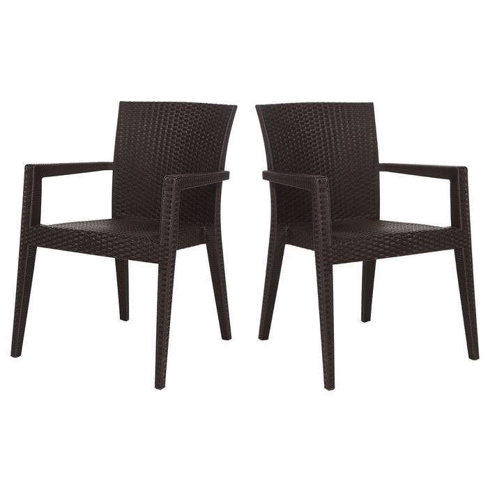 Montana Set of 2 Stackable Armchair-Brown