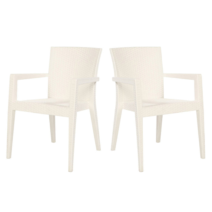 Montana Set of 2 Stackable Armchair-White