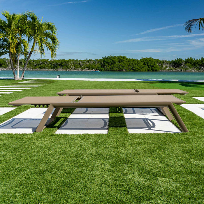 Odessa Set of 2 Chaise Loungers - Capuccino