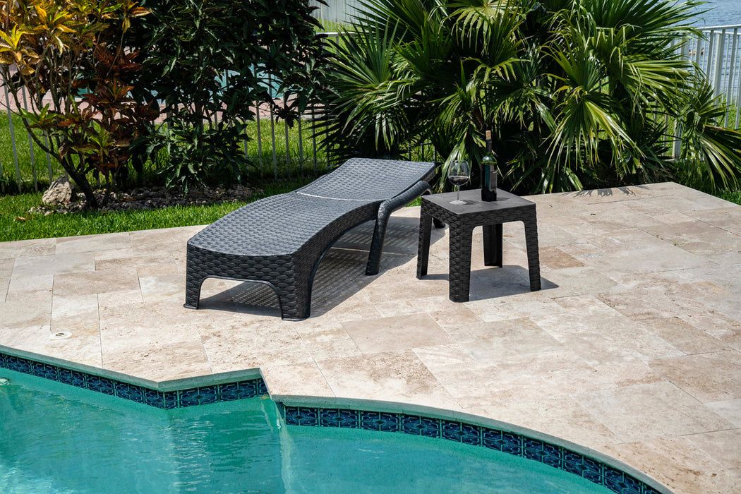 Roma Set of 2 Chaise Lounger-Anthracite