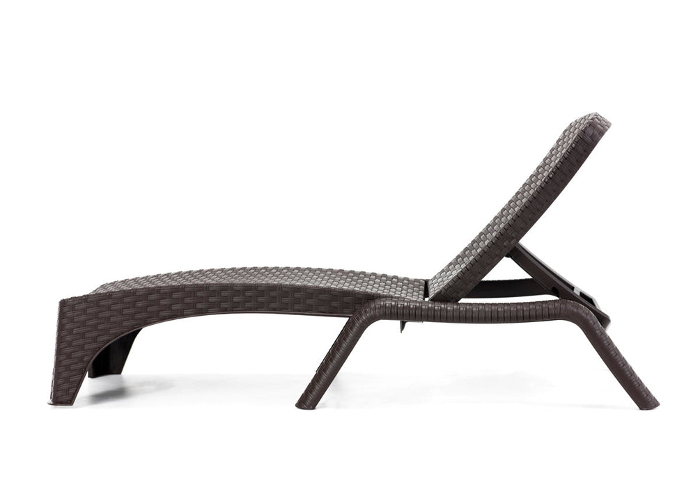 Roma Set of 2 Chaise Lounger-Brown