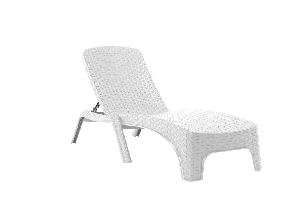 Roma Set of 2 Chaise Lounger-White