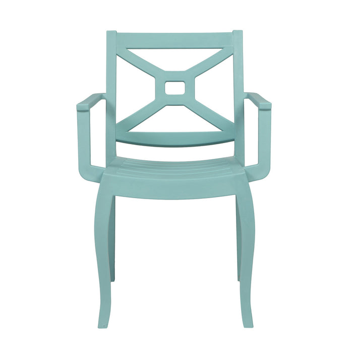 Zeus Set of 2 Stackable Armchair-Teal