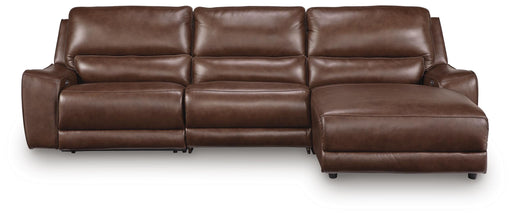 Ashley Furniture DeepWakes reclining sectional sofa with chaise, featuring plush cushions and a modern design.