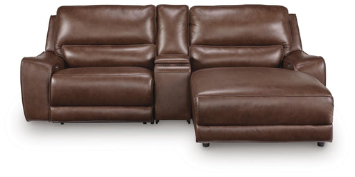Ashley Furniture DeepWakes power reclining sectional with chaise, featuring plush upholstery and modern design, shown in a living room setting.