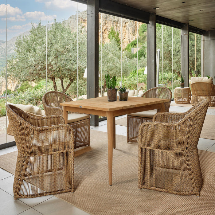 Calixto 5-Piece Square Dining Set with Sunbrella Cushions