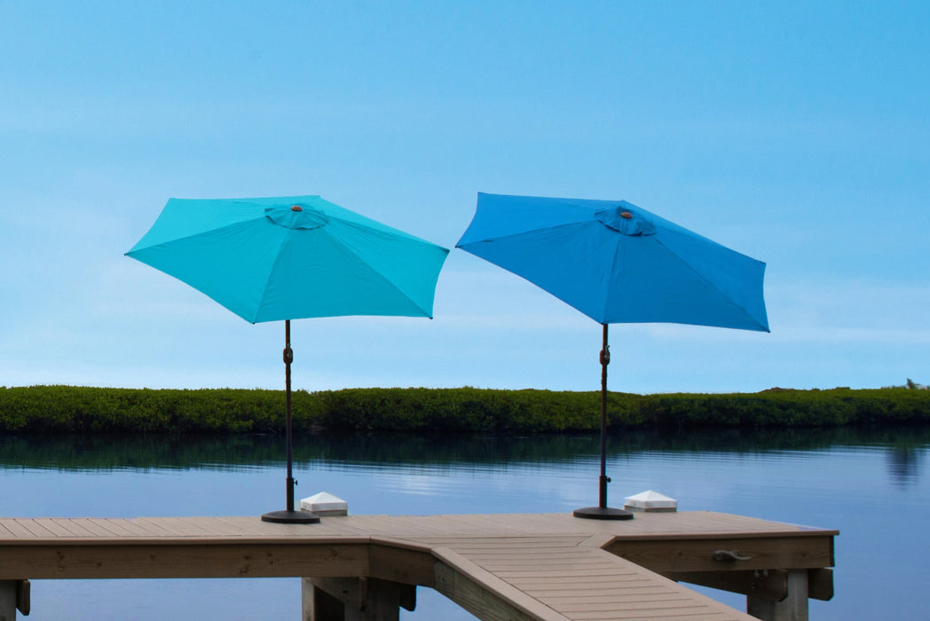 Panama Jack Teal 9 Ft Aluminum Patio Umbrella W/Crank