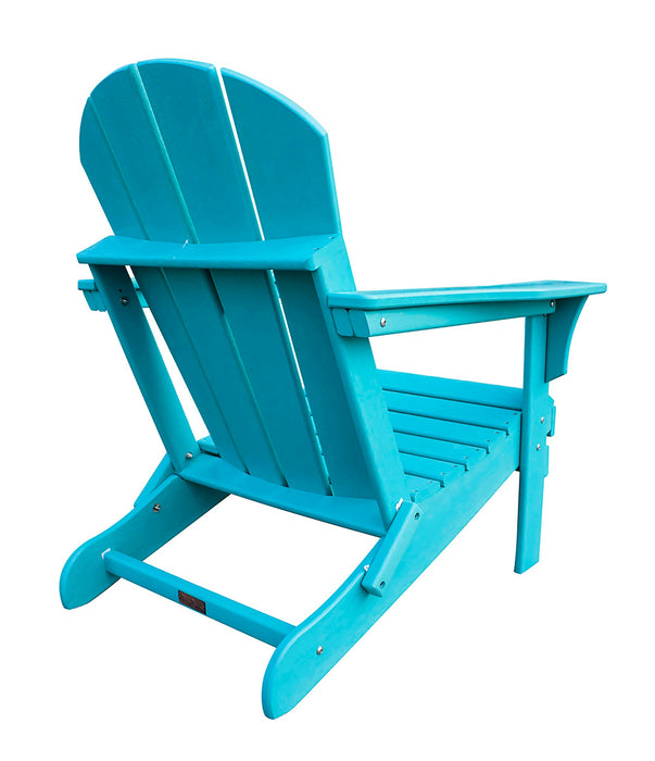 Panama Jack Polyresin Folding Teal Adirondack Chair