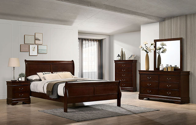 Louis Philippe Full, Twin, Full, & King Bed Black, Grey, Brown & White