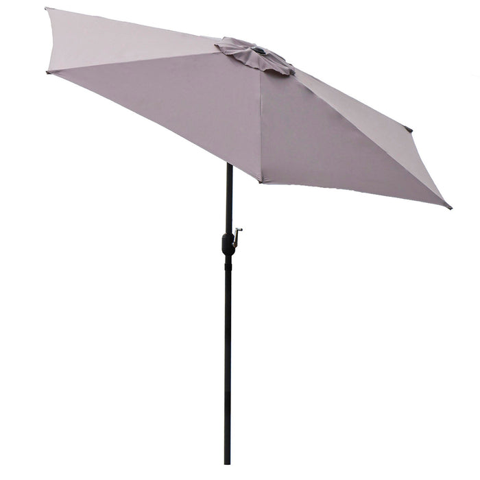 Panama Jack Grey 9 Ft Alum Patio Umbrella W/Crank