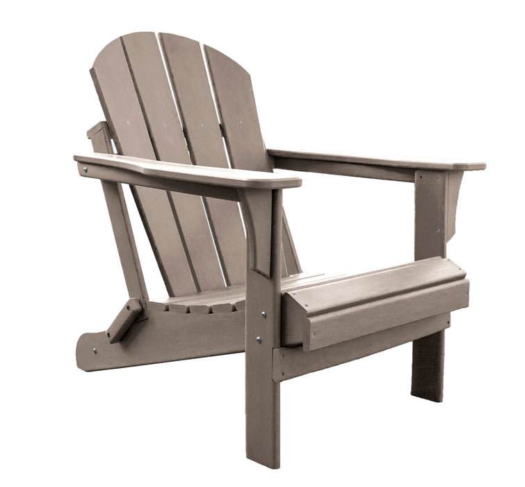 Panama Jack Polyresin Folding Taupe Adirondack Chair