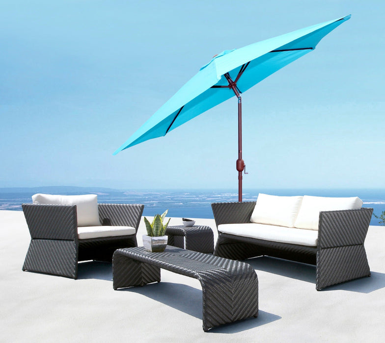 Panama Jack Teal 9 Ft Aluminum Patio Umbrella W/Crank