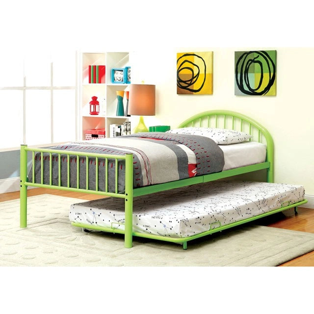 Rainbow Full Bed Black, White, Silver, Black, & Green