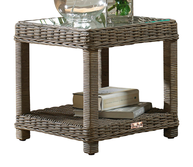 Panama Jack Exuma End Table with Glass