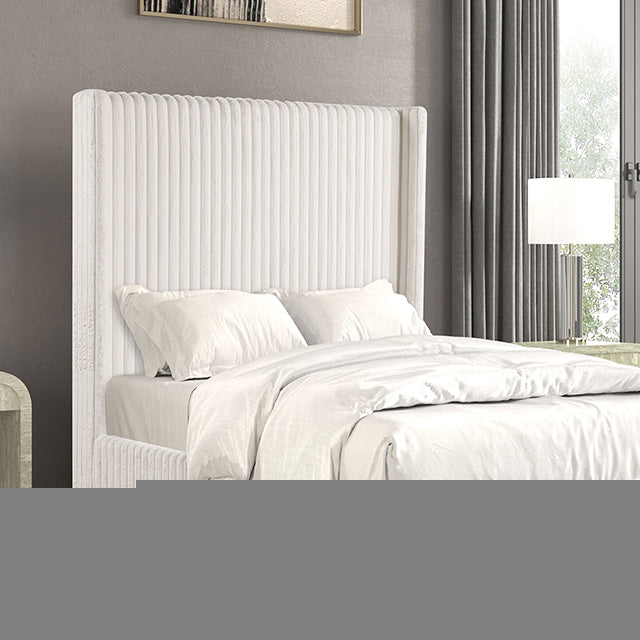 Cadwell E.King, Queen, & Full Bed White, Gray, & Black