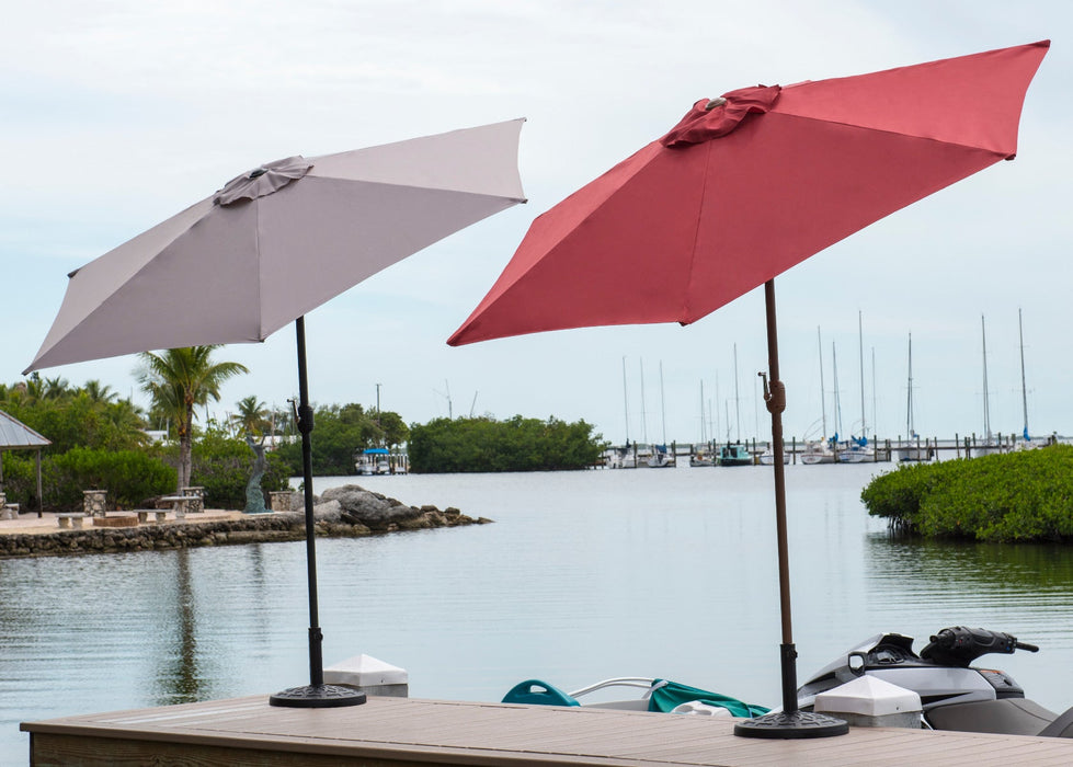 Panama Jack Red 9 Ft Aluminum Patio Umbrella W/Crank