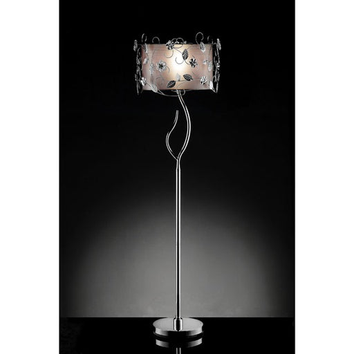 Elva Silver/Chrome Floor Lamp, Double Shade image