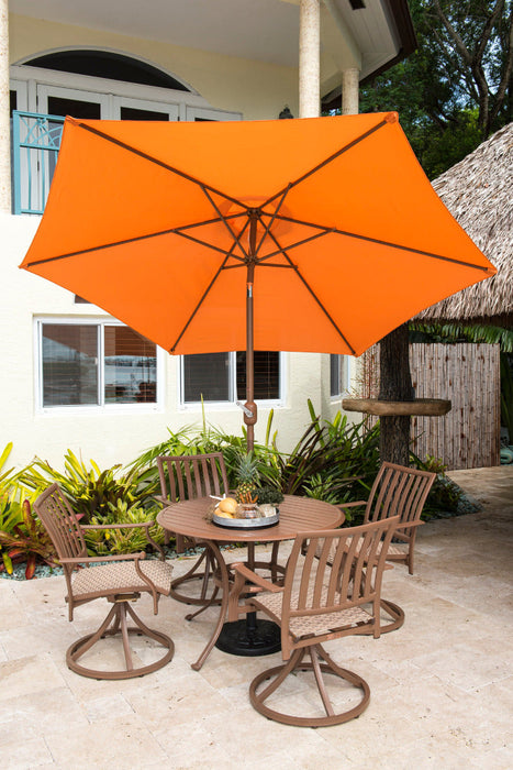 Panama Jack Orange 9 Ft Aluminum Patio Umbrella W/Crank