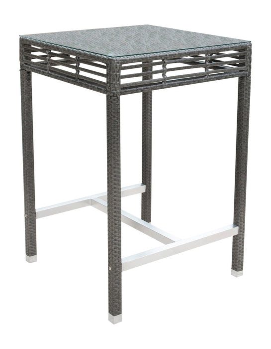 Panama Jack Graphite Square Pub Table with Glass