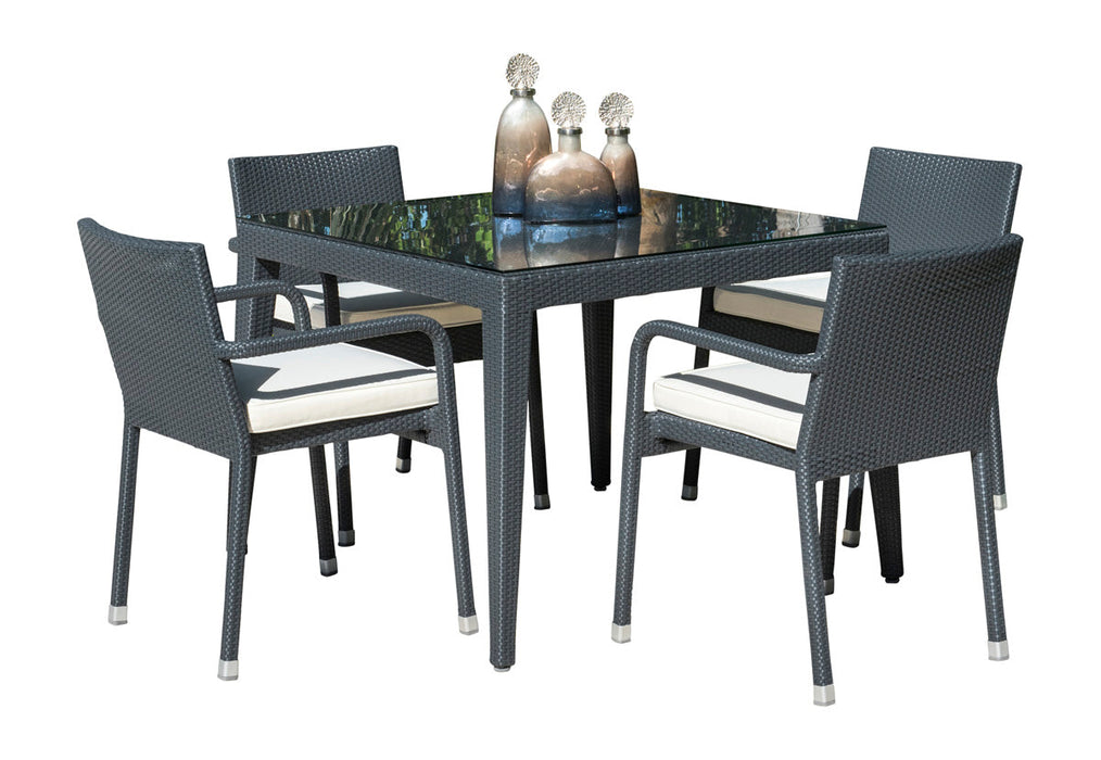 Panama Jack Onyx 5 PC Dining Set with Cushions