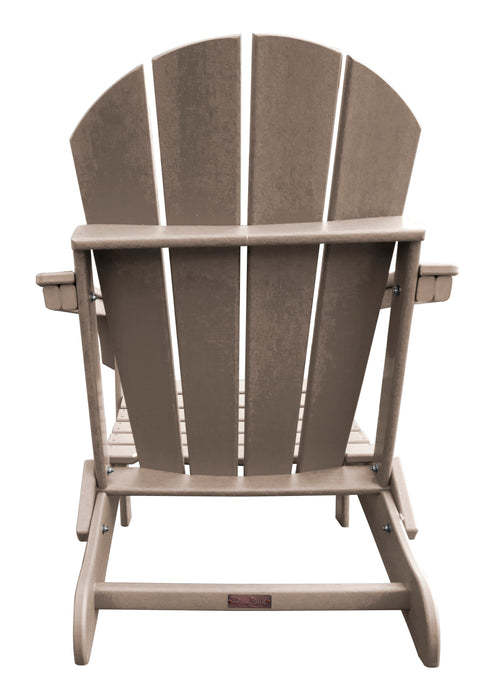 Panama Jack Folding Poly Resin Taupe Adirondack Chair