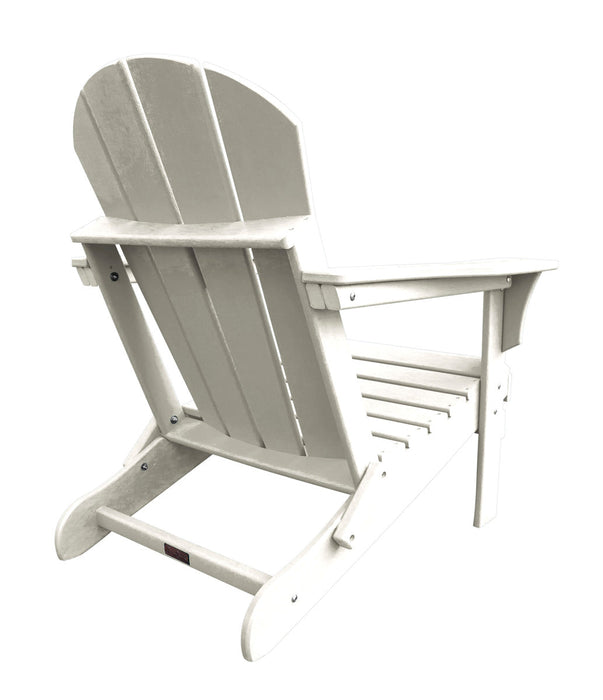 Panama Jack Folding Poly Resin WHITE Adirondack Chair