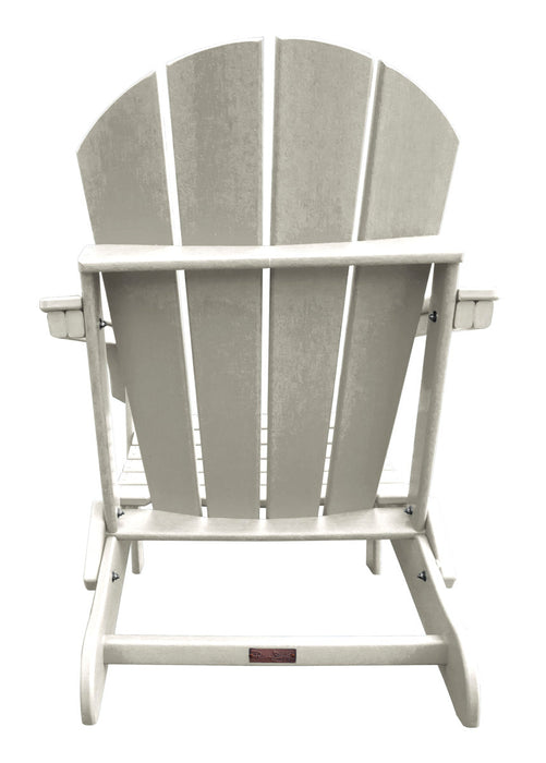 Panama Jack Folding Poly Resin WHITE Adirondack Chair