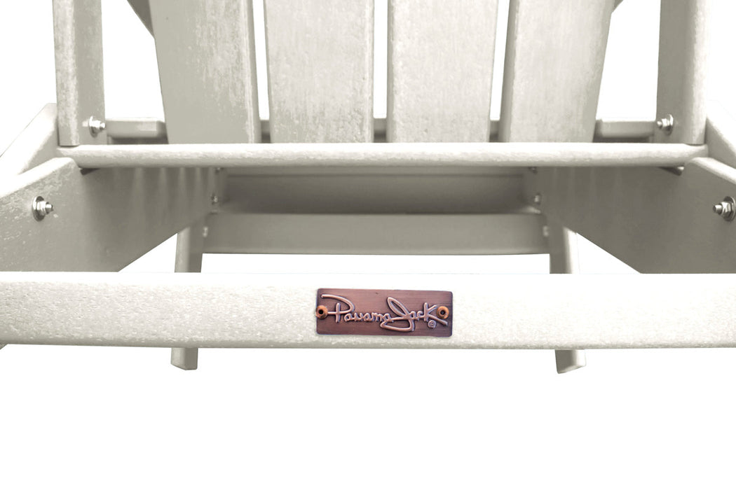 Panama Jack Folding Poly Resin WHITE Adirondack Chair