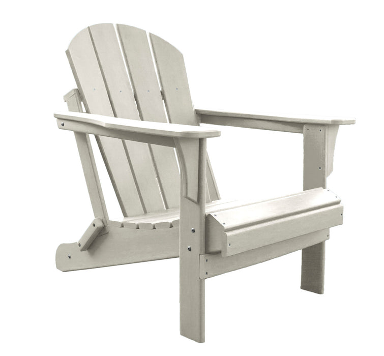 Panama Jack Folding Poly Resin WHITE Adirondack Chair