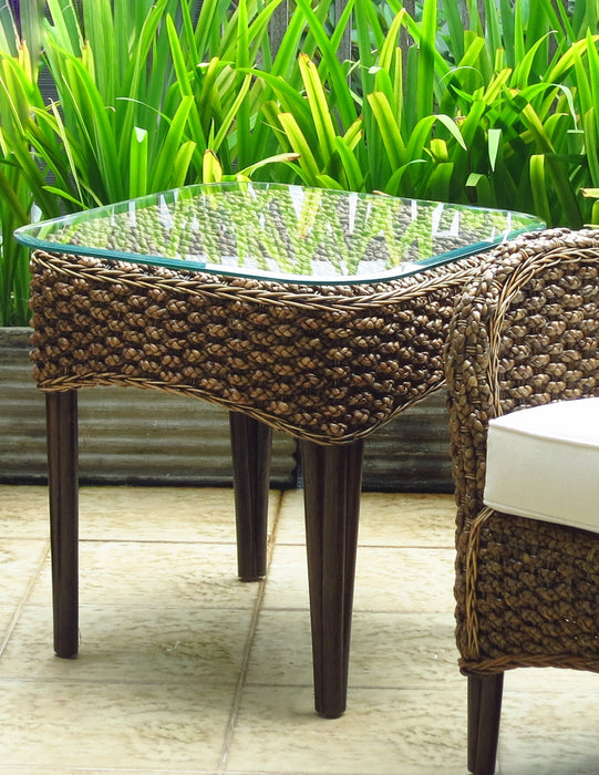 Panama Jack Sanibel End Table with Glass