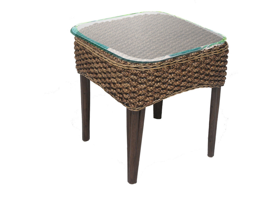 Panama Jack Sanibel End Table with Glass