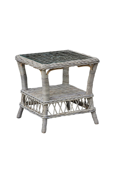 Panama Jack Seaside End Table with Glass