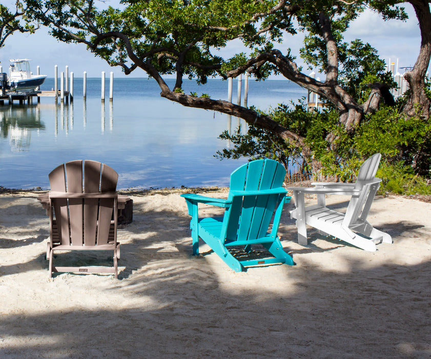 Panama Jack Folding Poly Resin TEAL Adirondack Chair