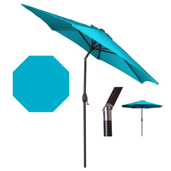 Panama Jack Teal 9 Ft Aluminum Patio Umbrella W/Crank