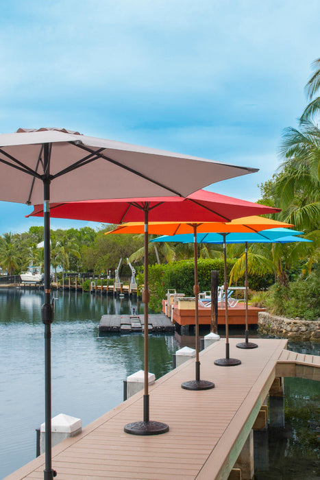 Panama Jack Red 9 Ft Aluminum Patio Umbrella W/Crank